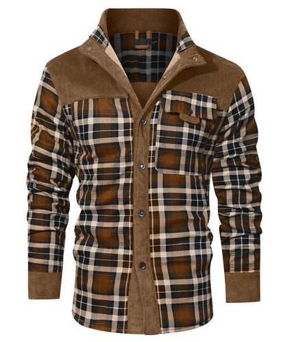 Men’s Plaid Sherpa Lined Jacket