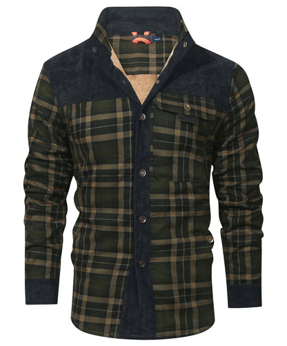 Men’s Plaid Sherpa Lined Jacket
