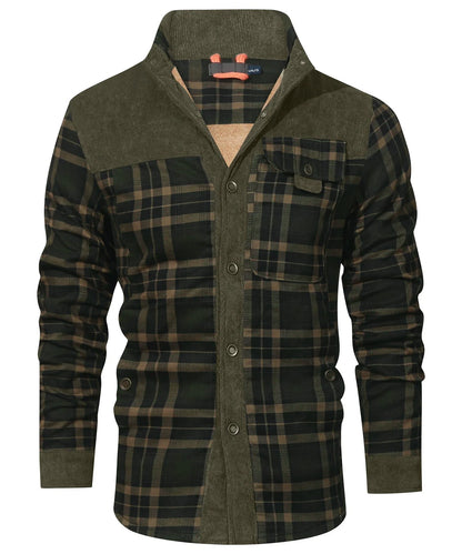 Men’s Plaid Sherpa Lined Jacket