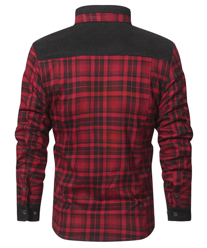 Men’s Plaid Sherpa Lined Jacket