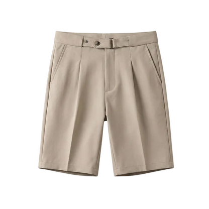 Men's Pleated Shorts with Belt Loops Summer