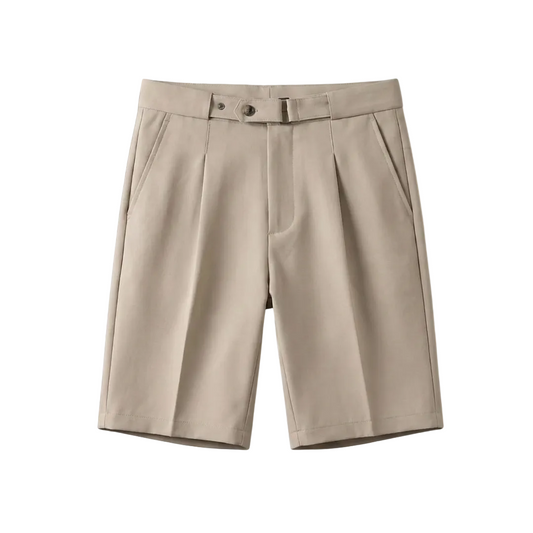 Men's Pleated Shorts with Belt Loops Summer