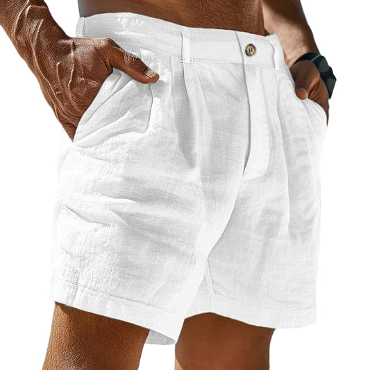 Men’s Pleated Waist Casual Shorts