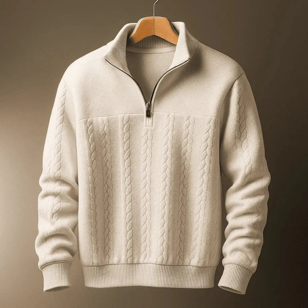 Men’s Quarter Zip Knit Sweater