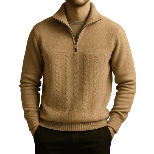 Men’s Quarter Zip Knit Sweater