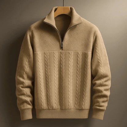 Men’s Quarter Zip Knit Sweater