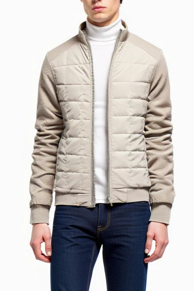 Men’s Quilted Hybrid Bomber Jacket