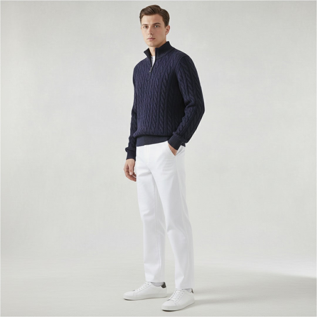 Teddy | Men's Co-ord Set Polo Brunch Shirt Bottoms Two-Piece Refined Relaxed Clean Smart Casual Daytime Coordinated Versatile