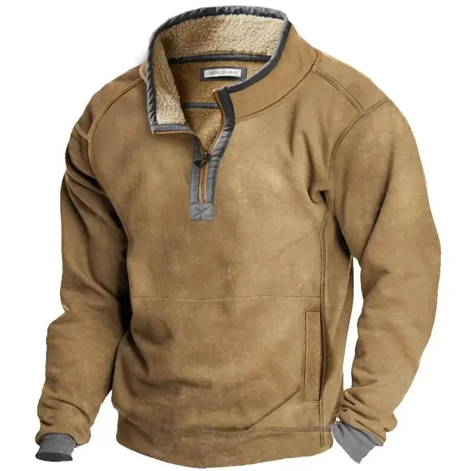 Men’s Sherpa Lined Half Zip Sweater