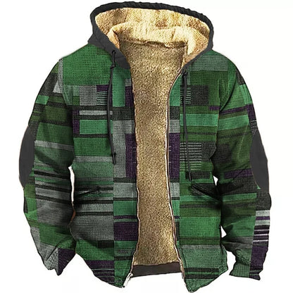 Men’s Sherpa-Lined Pattern Cardigan