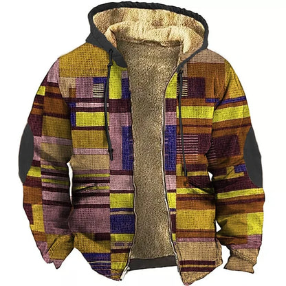 Men’s Sherpa-Lined Pattern Cardigan