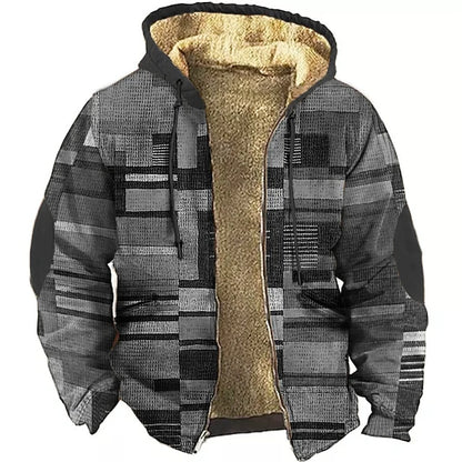 Men’s Sherpa-Lined Pattern Cardigan