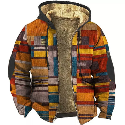 Men’s Sherpa-Lined Pattern Cardigan
