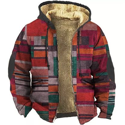 Men’s Sherpa-Lined Pattern Cardigan