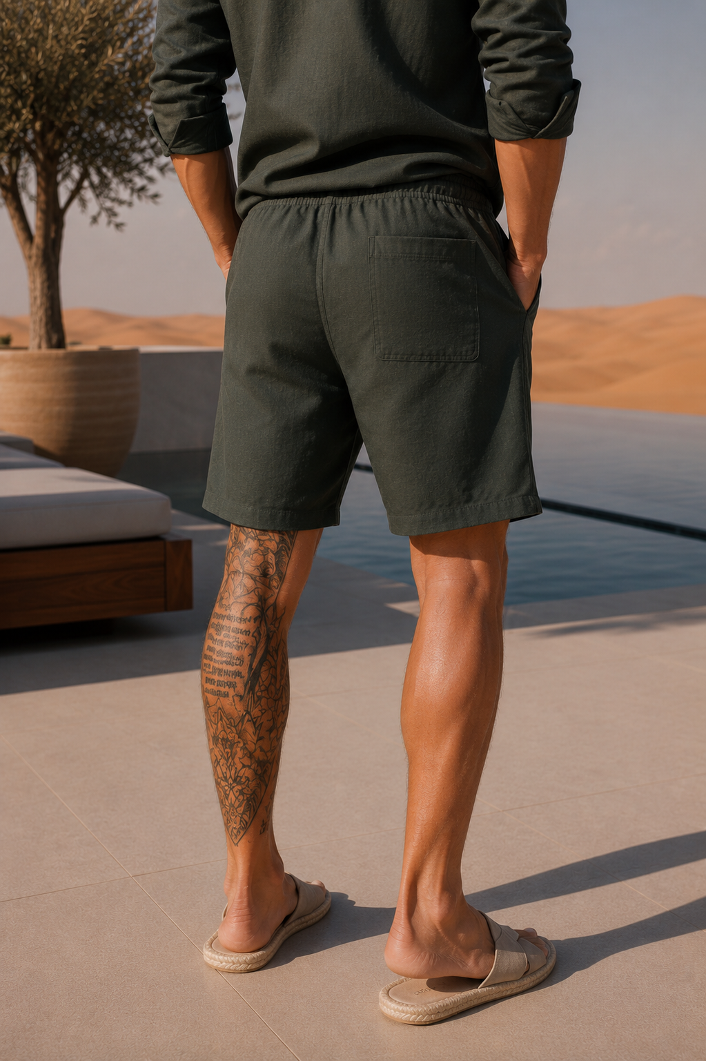Men's Drawstring Shorts with Elasticated Waist