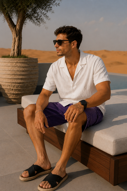 Men's Multi-Pocket Shorts with Faded Finish