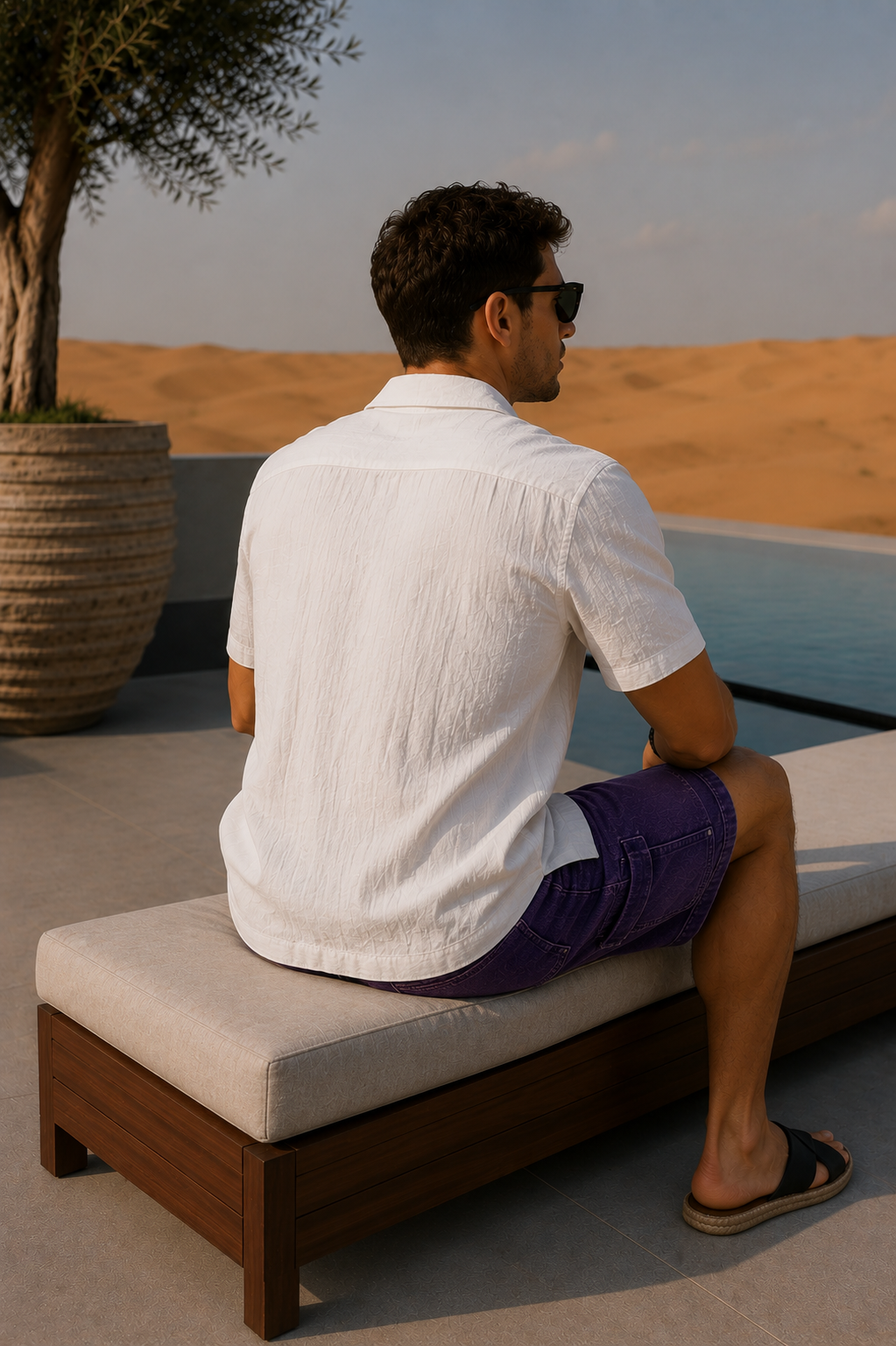 Men's Multi-Pocket Shorts with Faded Finish