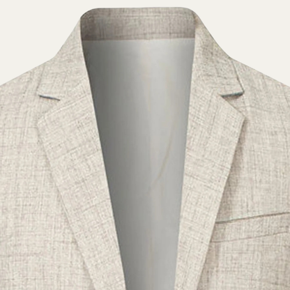 Men's Smart Casual Slim Fit Linen Blazer Wedding Guest