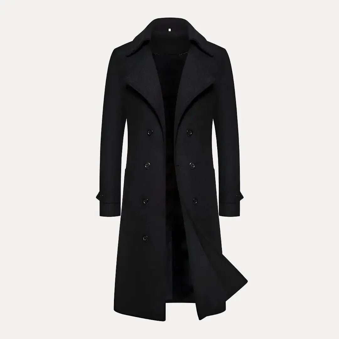 Noah | Men's Cardigan Coat Structured Longline Below-Hip Refined Knit Button-Front Smart Casual Layering Winter