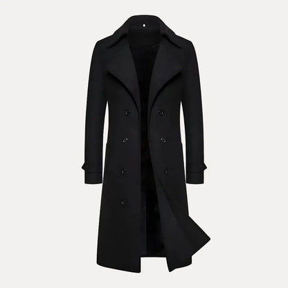Noah | Men's Cardigan Coat Structured Longline Below-Hip Refined Knit Button-Front Smart Casual Layering Winter