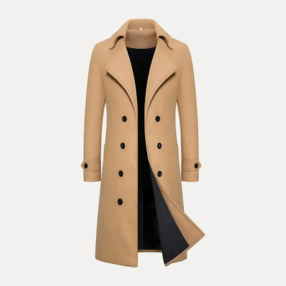 Noah | Men's Cardigan Coat Structured Longline Below-Hip Refined Knit Button-Front Smart Casual Layering Winter