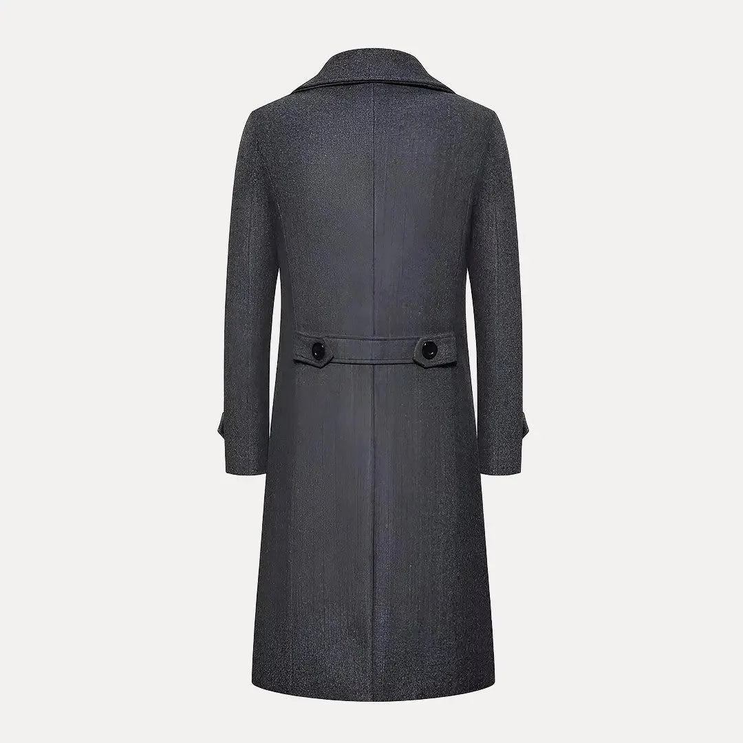 Noah | Men's Cardigan Coat Structured Longline Below-Hip Refined Knit Button-Front Smart Casual Layering Winter