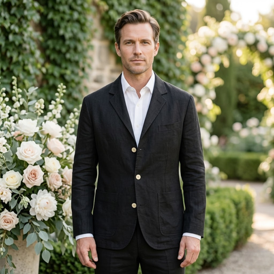 Men's Stylish Cotton Lightweight Blazer Wedding Guest