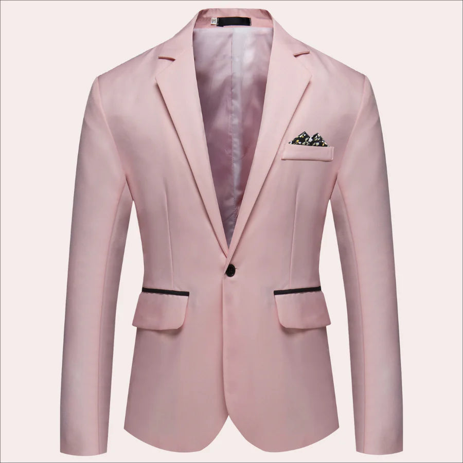 Wyatt | Men's Suit Blazer Single-Breasted Notched Lapel Tailored Structured Smart Formal Occasion Business Wedding Refined