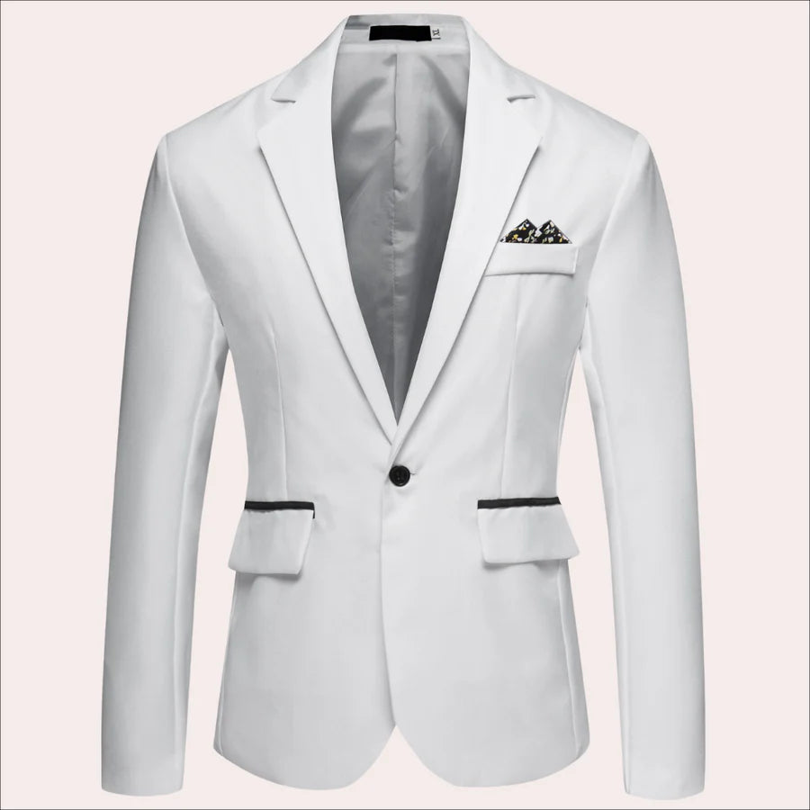 Wyatt | Men's Suit Blazer Single-Breasted Notched Lapel Tailored Structured Smart Formal Occasion Business Wedding Refined