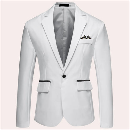 Wyatt | Men's Suit Blazer Single-Breasted Notched Lapel Tailored Structured Smart Formal Occasion Business Wedding Refined