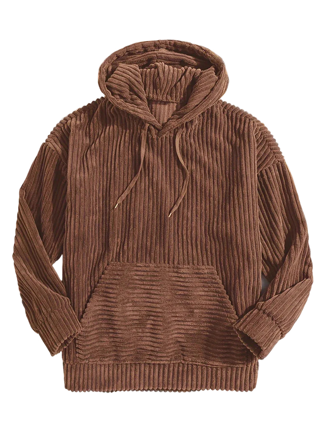 Men’s Textured Corduroy Hooded Sweater