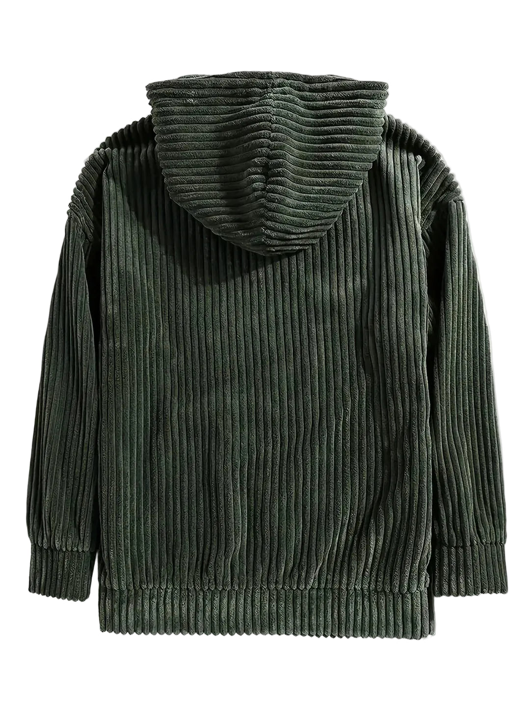 Men’s Textured Corduroy Hooded Sweater