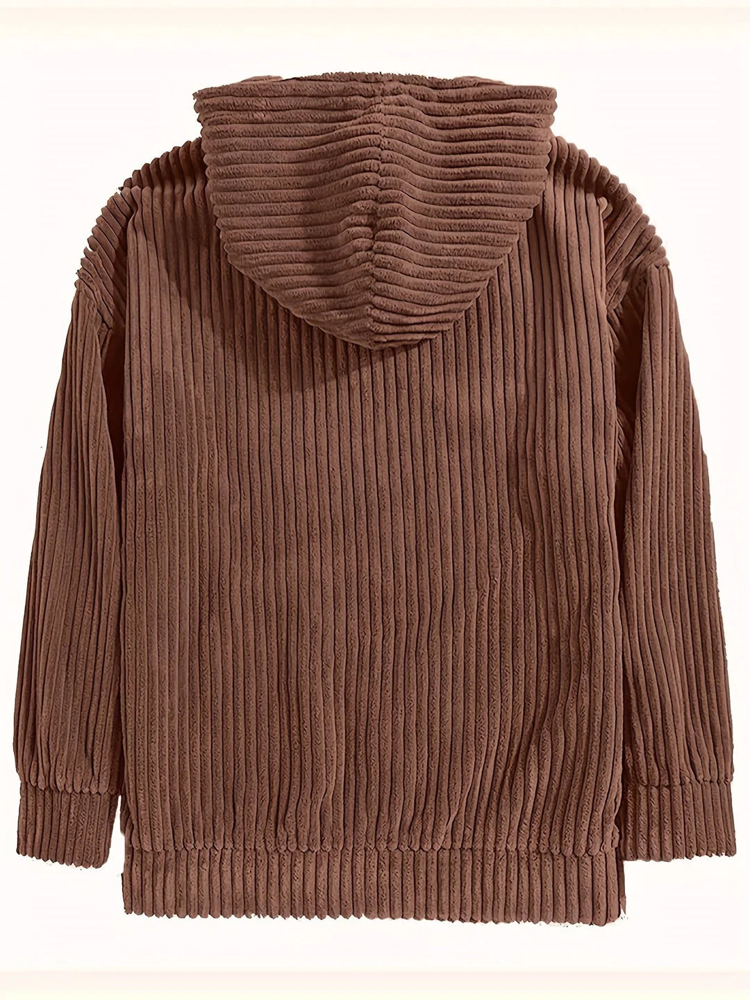 Men’s Textured Corduroy Hooded Sweater