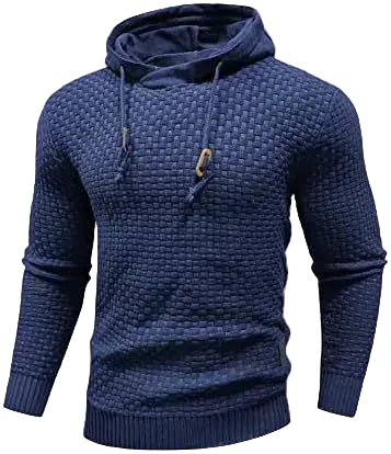 Men’s Textured Knit Hoodie