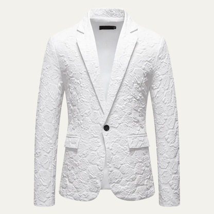 Men's Textured Pattern Slim Fit Blazer Wedding Guest
