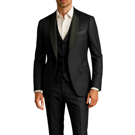 Men's Three-Piece Tuxedo Slim Fit Suit