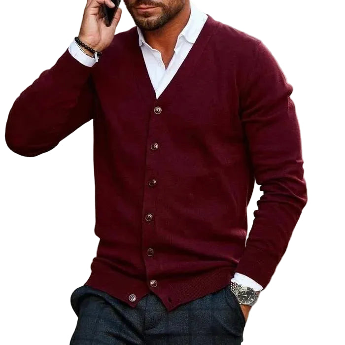 Men’s V Neck Button Cardigan