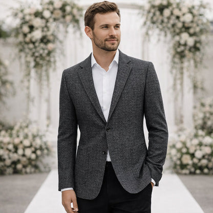 Men's Vintage Checkered Plaid Blazer Wedding Guest