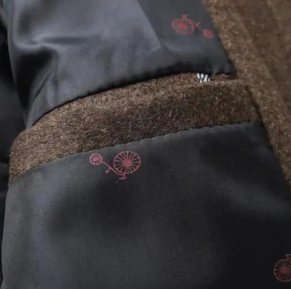 Men’s Wool Blend Stand Collar Coat