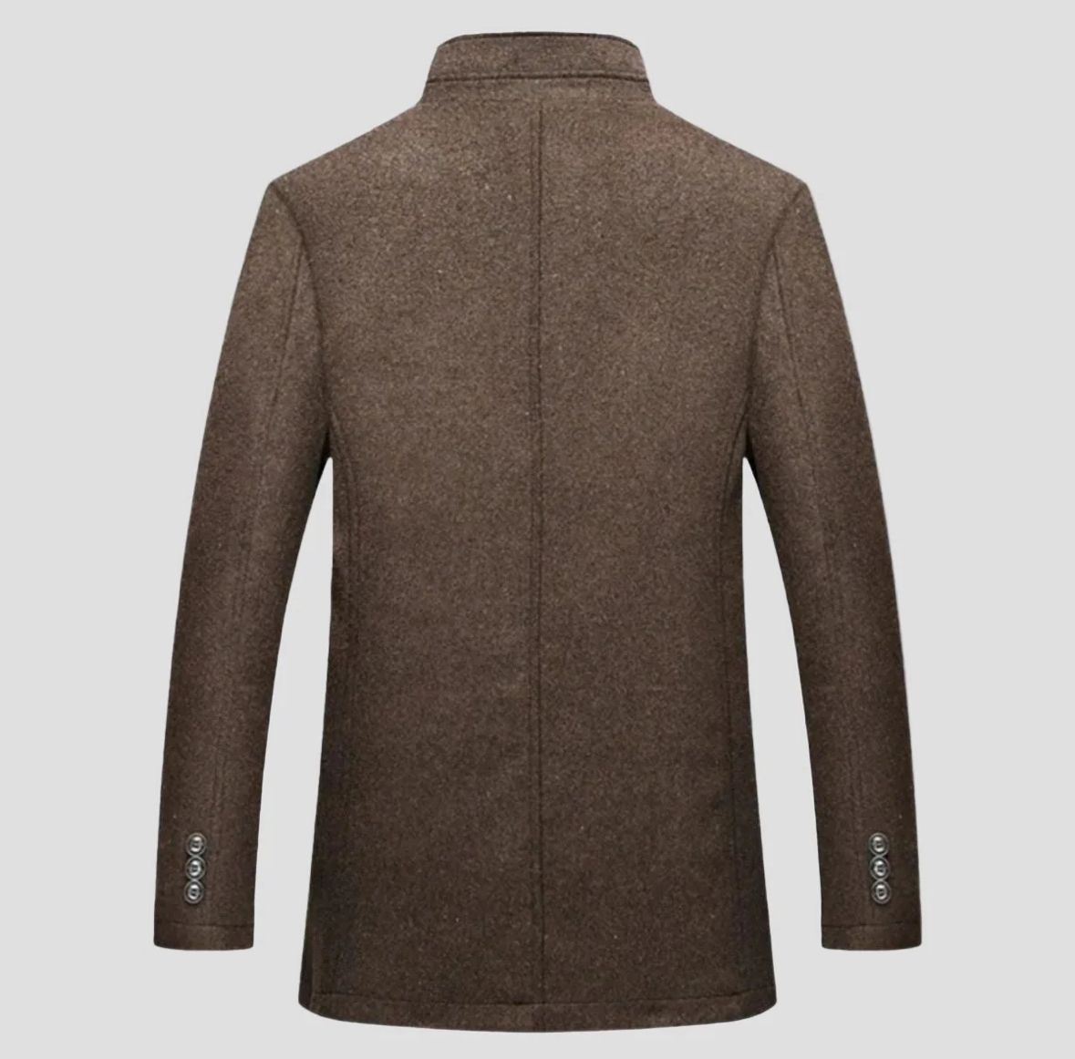 Men’s Wool Blend Stand Collar Coat