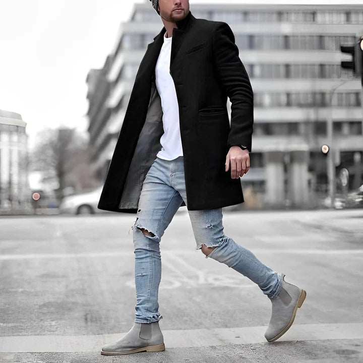Men’s Wool Mid-Length City Coat