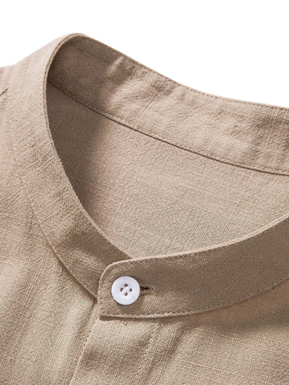 Men's Zip Collar Polo and Trousers Set