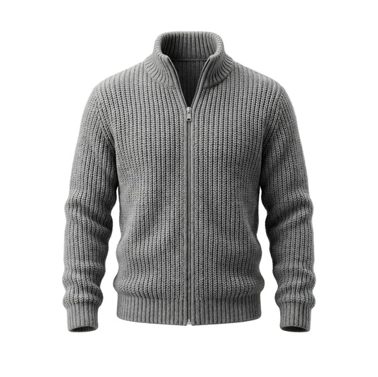Men’s Zip-Up Knit Sweater