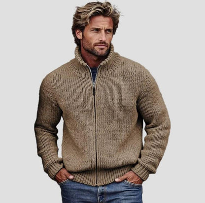 Men’s Zip-Up Knit Sweater