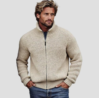 Men’s Zip-Up Knit Sweater