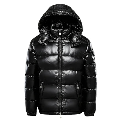 Men’s Glossy Hooded Puffer Jacket