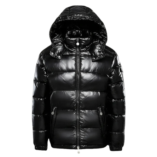 Men’s Glossy Hooded Puffer Jacket