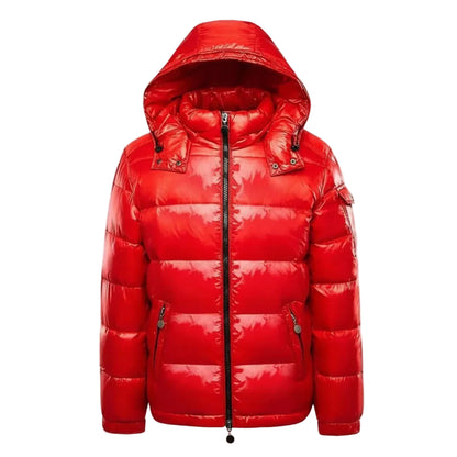 Men’s Glossy Hooded Puffer Jacket
