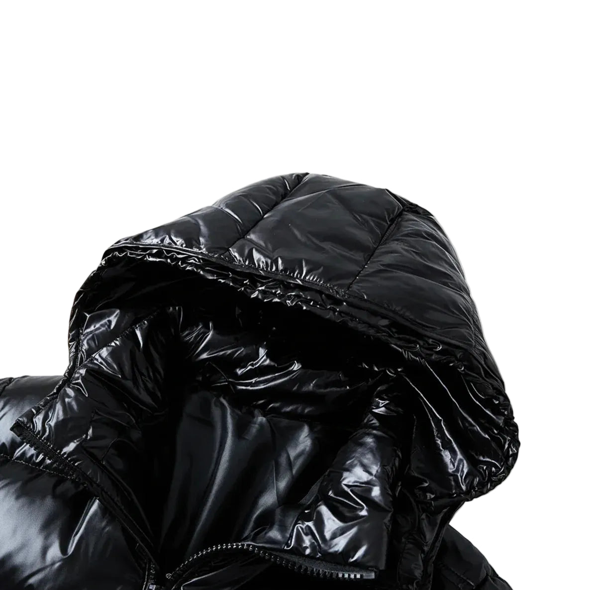 Men’s Glossy Hooded Puffer Jacket