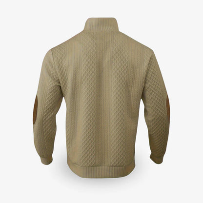 Men’s Textured Quarter-Zip Knit Sweater